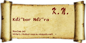 Kóbor Nóra névjegykártya